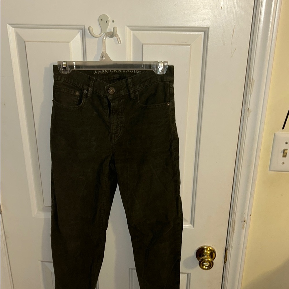 American Eagle Olive Corduroy Pants